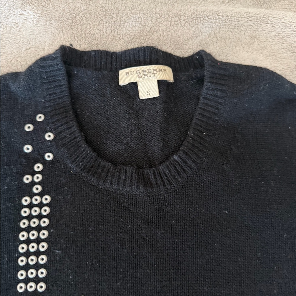 Burberry Black Checkered Women's Wool Sweater - Picture 5 of 13